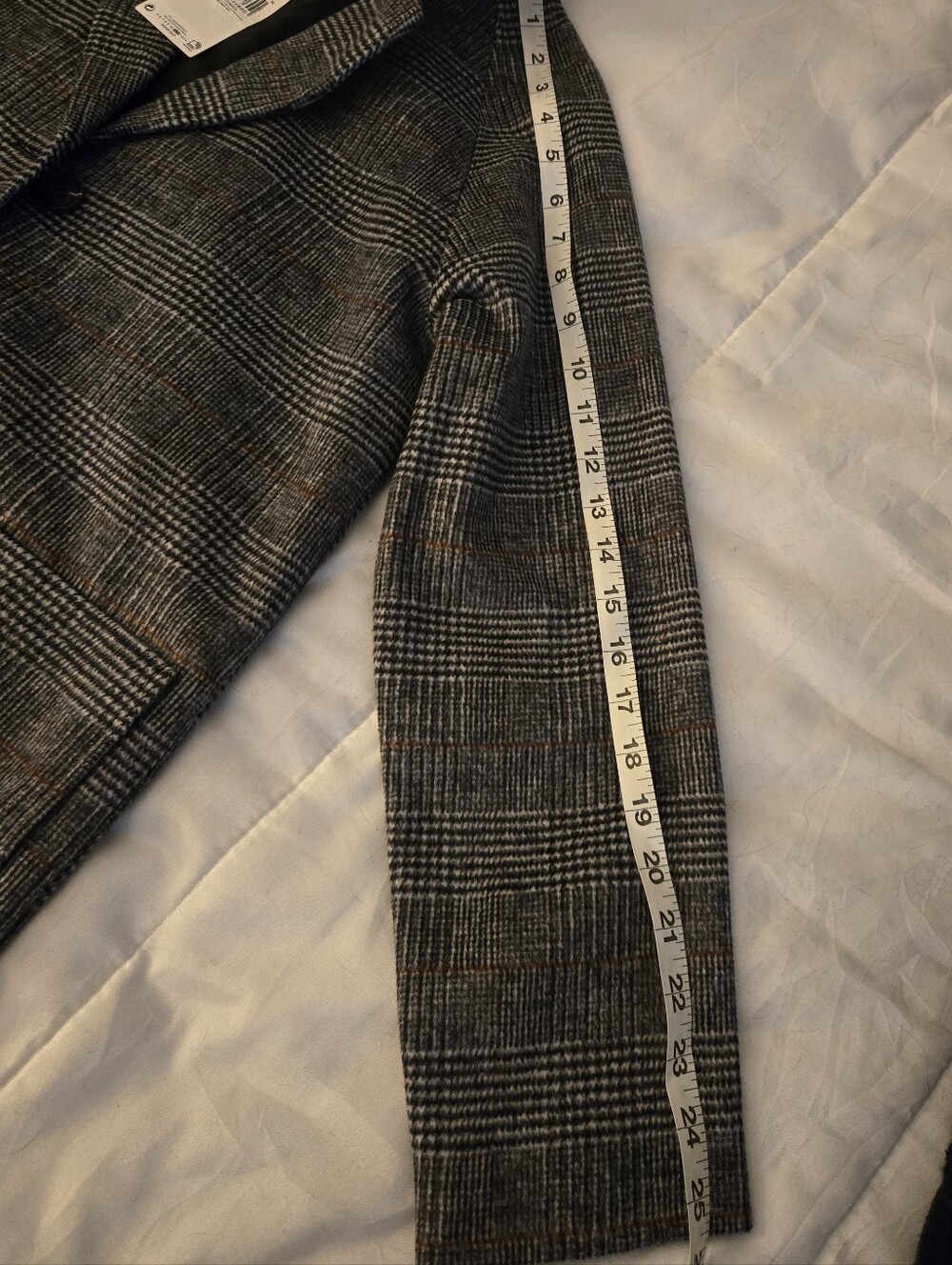 Mango Kids Glen Plaid Wool Blend Tailored Coat Kids Size 11 - 12 years NWT - Picture 12 of 13